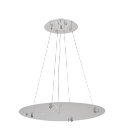 D0927CH/SI  Lowan 590mm, 3m Suspension Plate c/w Power Cable To Lower Flush Fittings, Polished Chrome/Silver Max Load 20kg (ONLY TESTED FOR OUR RANGE OF PRODUCTS)